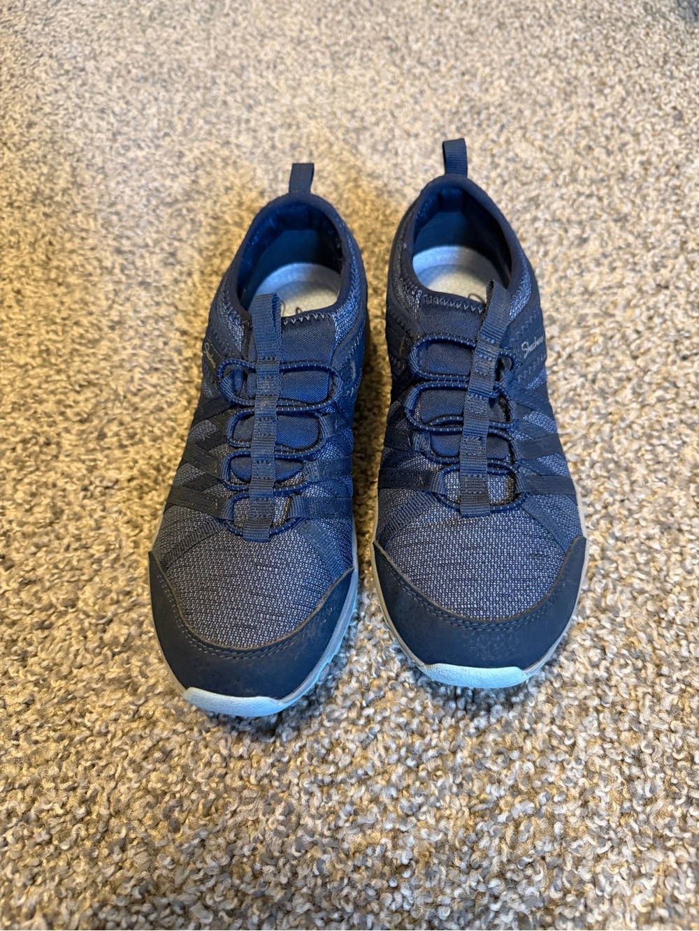 Skechers Navy Blue Memory Foam Slip-On Sneakers - Picture 12 of 12
